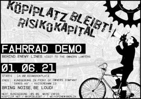 Fahrrad-Demo: Køpiplatz bleibt Risikokapital!
