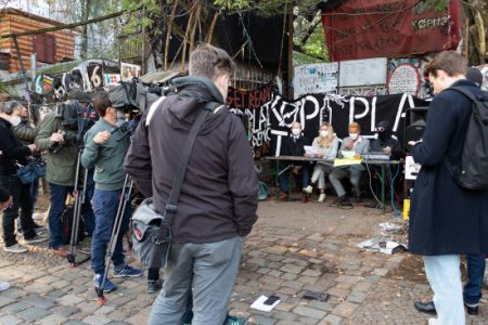 Press Conference October 8th 2021: Illegal eviction Köpi Wagenplatz